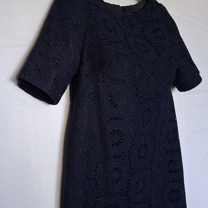 Adrianna Papell Navy Lace Mini Dress